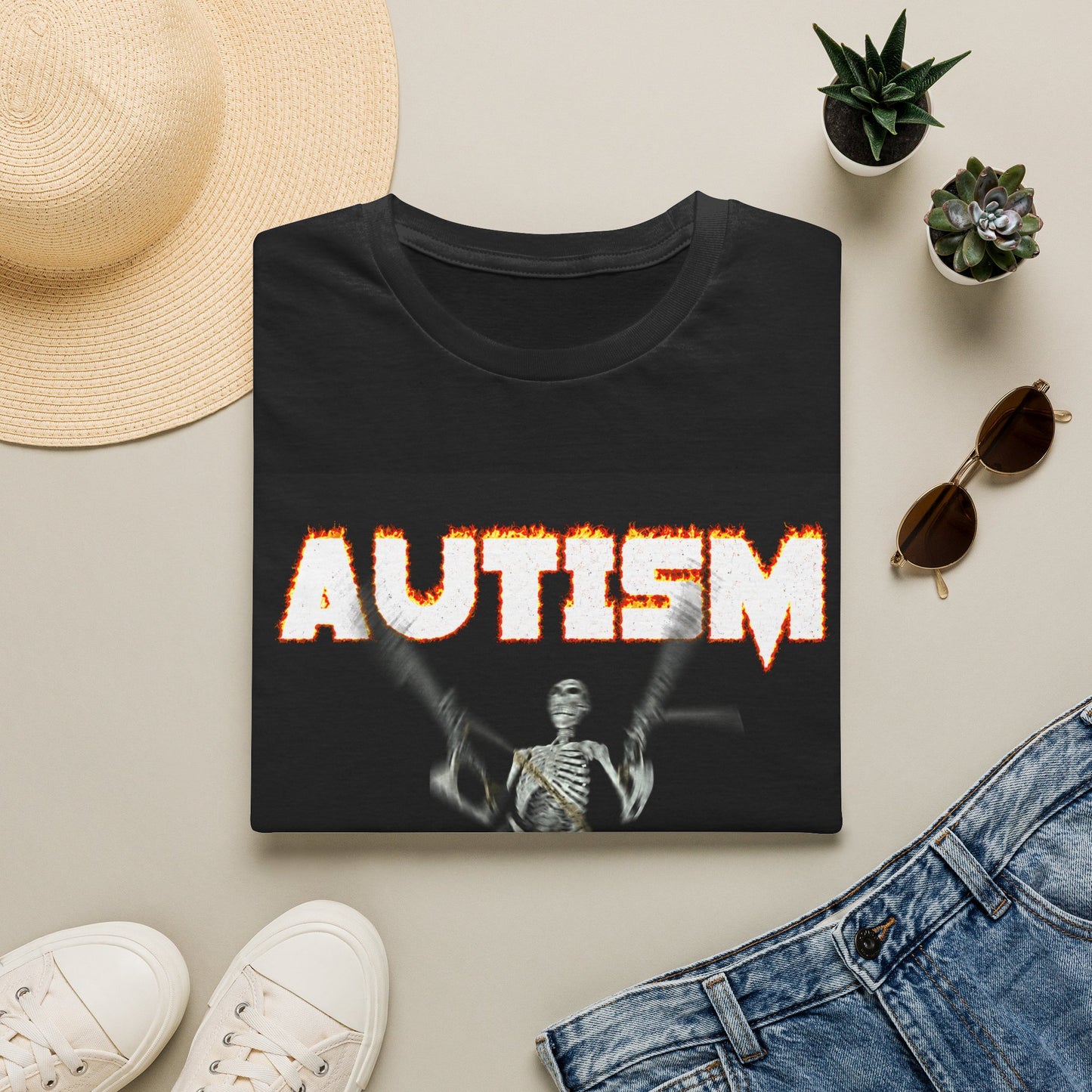 Autism Skeleton Graphic T-Shirt | Awareness Illustration