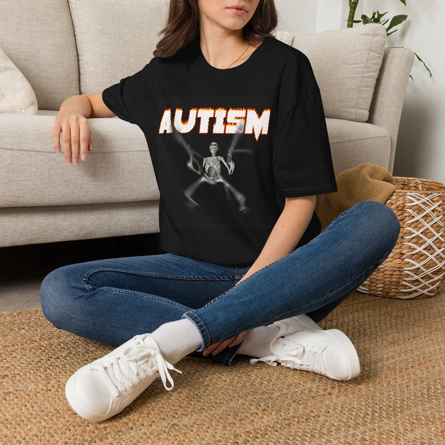 Autism Skeleton Graphic T-Shirt | Awareness Illustration