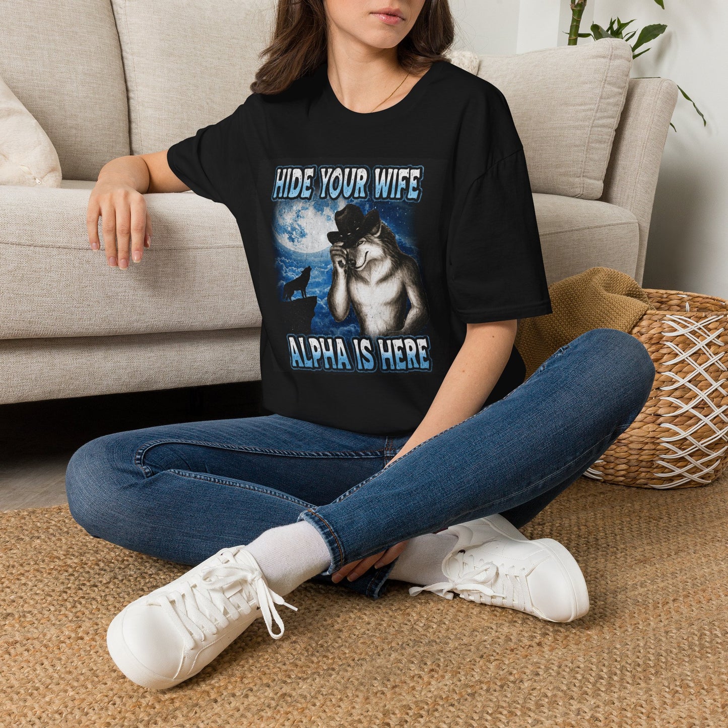 Hide Your Wife Wolf Shirt | Alpha Is Here Graphic Tee