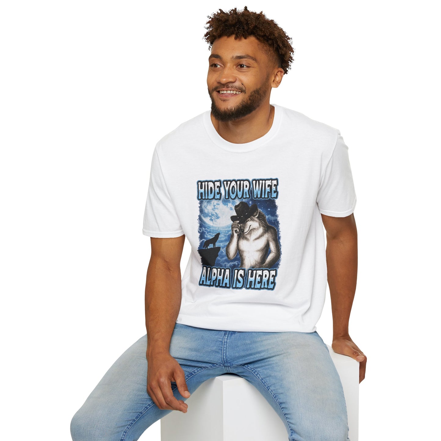 Hide Your Wife Wolf Shirt | Alpha Is Here Graphic Tee