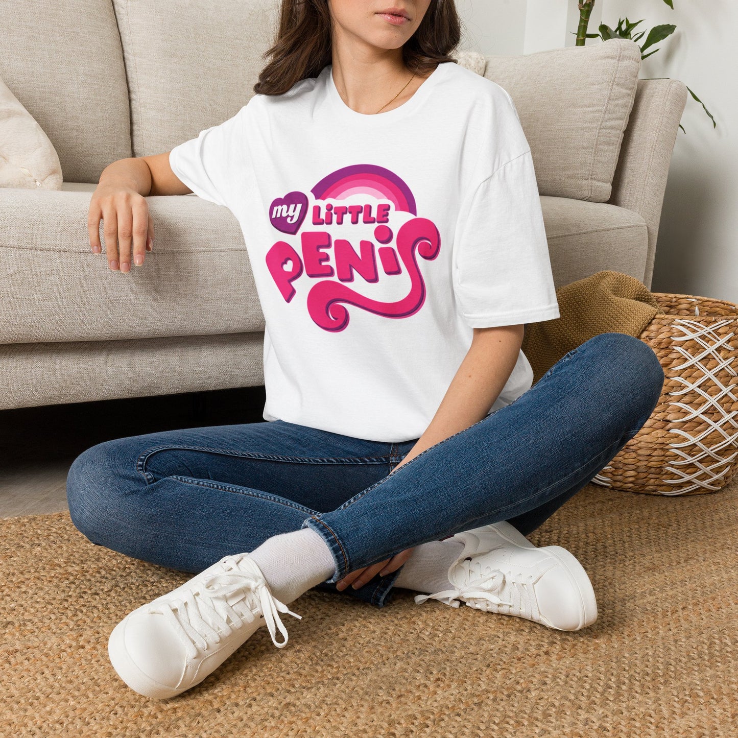 My Little Penis T-Shirt | Pink Retro Script