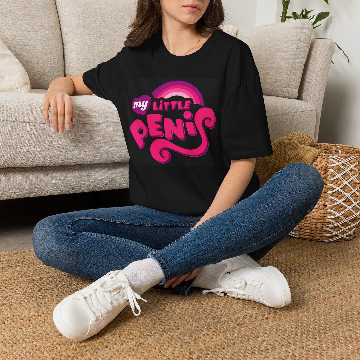 My Little Penis T-Shirt | Pink Retro Script